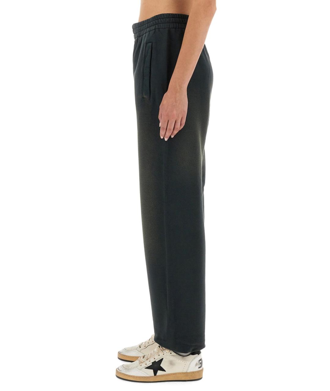 GOLDEN GOOSE DELUXE BRAND Антрацитовые хлопковые прямые брюки, фото 5