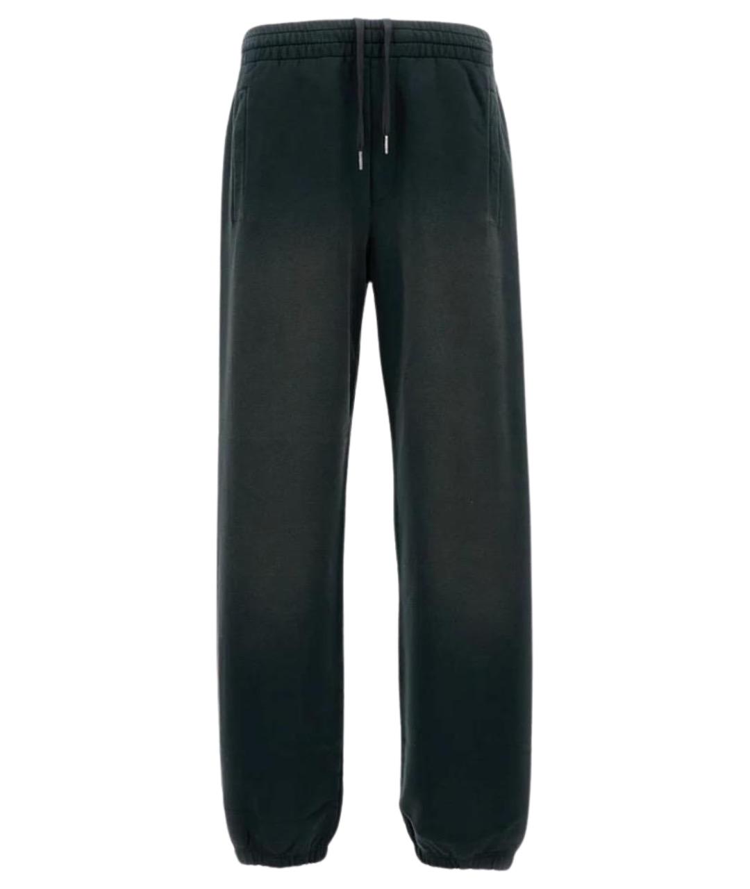 GOLDEN GOOSE DELUXE BRAND Антрацитовые хлопковые прямые брюки, фото 1