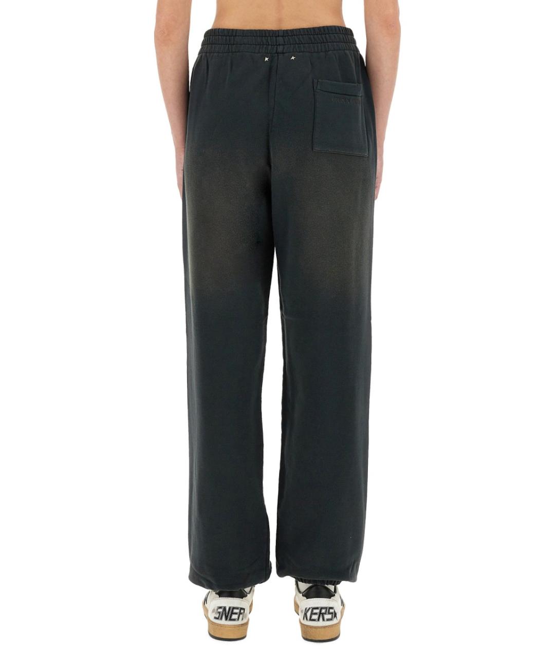 GOLDEN GOOSE DELUXE BRAND Антрацитовые хлопковые прямые брюки, фото 4