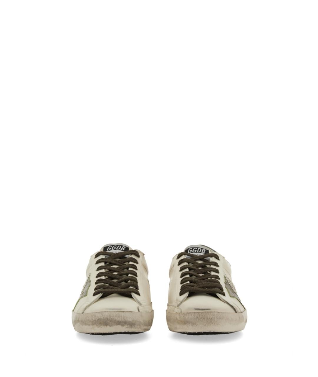 GOLDEN GOOSE DELUXE BRAND Белые кожаные низкие кроссовки / кеды, фото 5