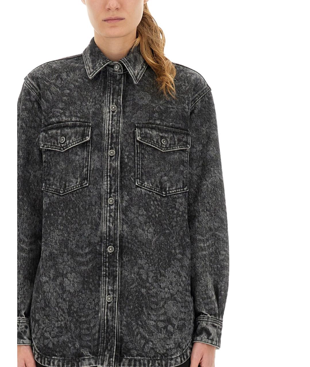 GOLDEN GOOSE DELUXE BRAND Черная хлопковая рубашка, фото 5