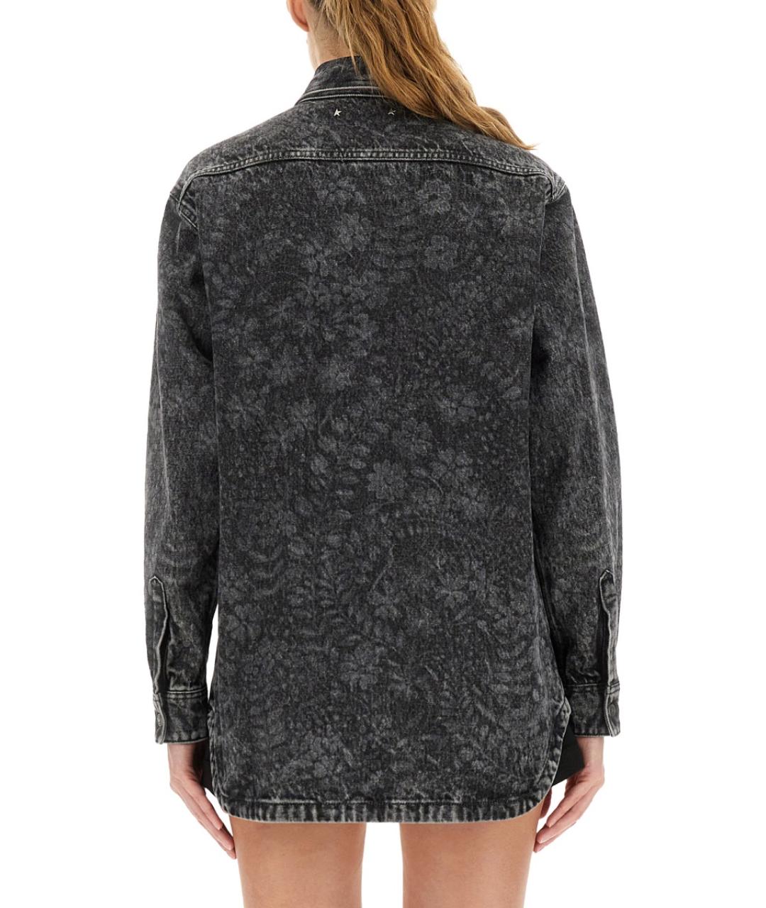 GOLDEN GOOSE DELUXE BRAND Черная хлопковая рубашка, фото 4