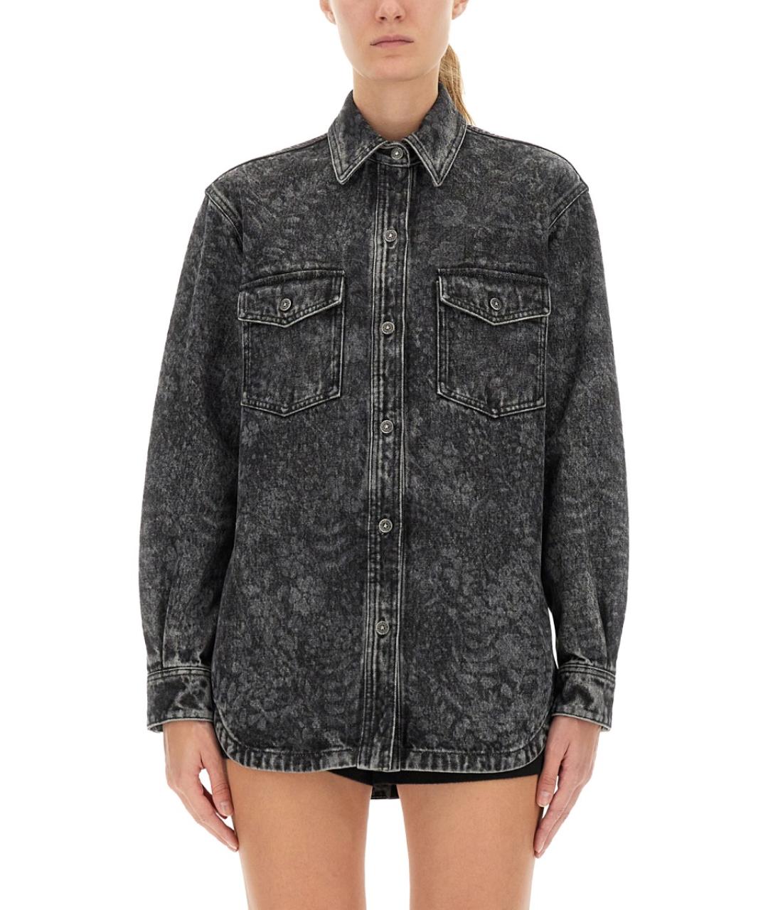 GOLDEN GOOSE DELUXE BRAND Черная хлопковая рубашка, фото 2