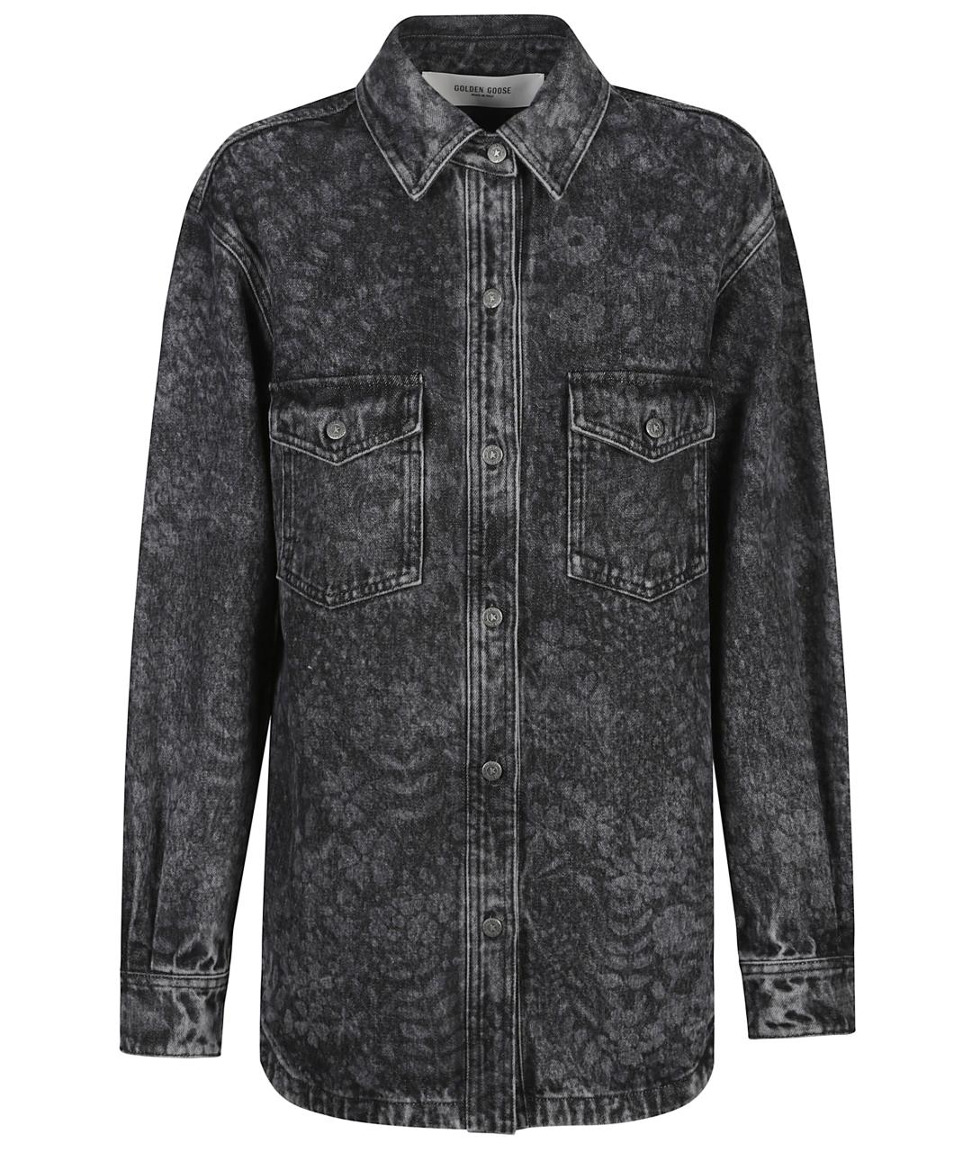 GOLDEN GOOSE DELUXE BRAND Черная хлопковая рубашка, фото 1