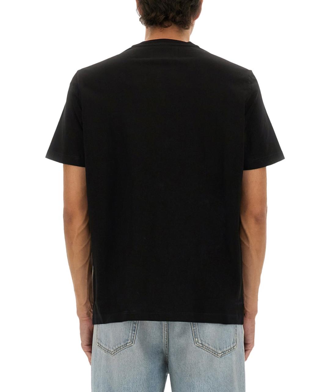 GOLDEN GOOSE DELUXE BRAND Черная хлопковая футболка, фото 4