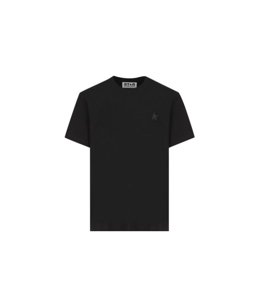 GOLDEN GOOSE DELUXE BRAND Черная хлопковая футболка, фото 1