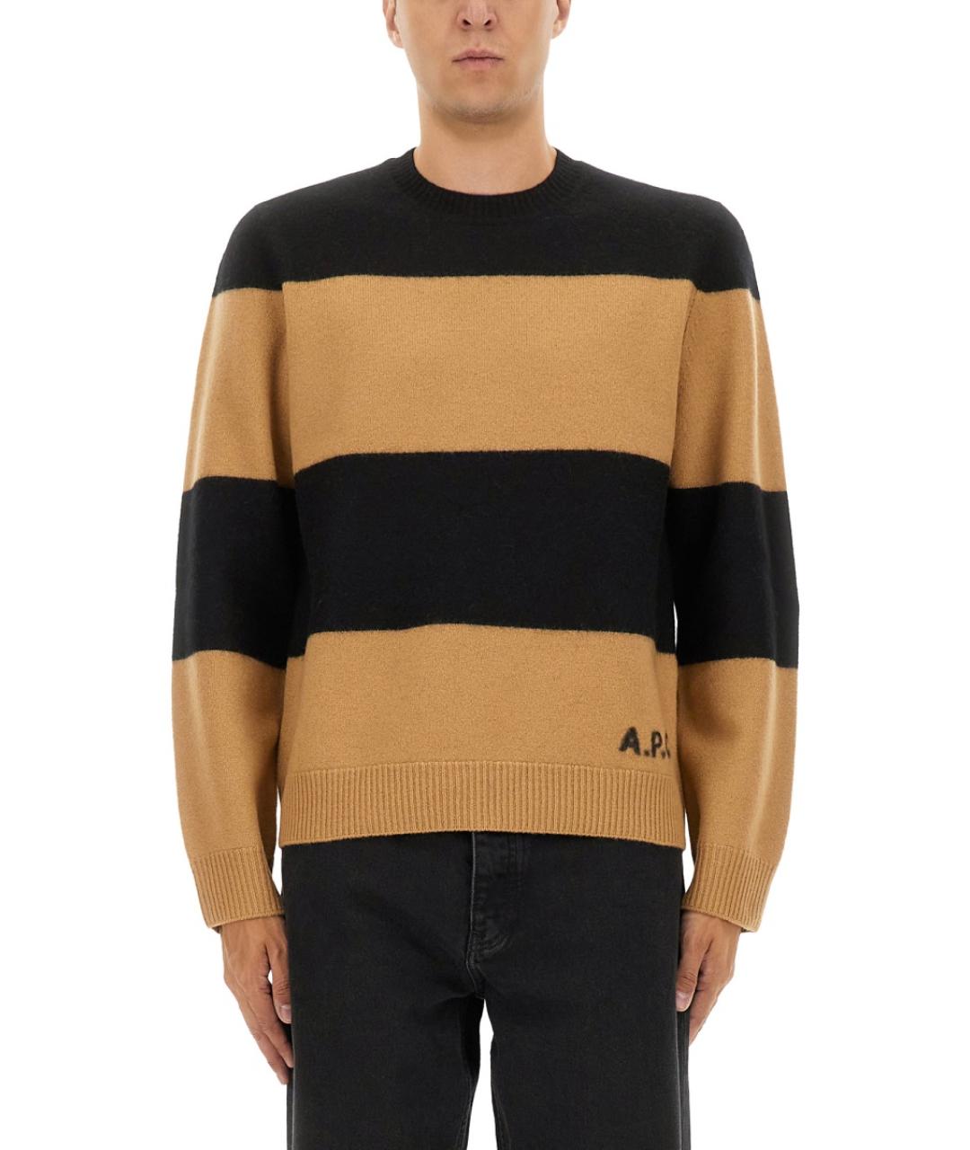 A.P.C. Черный шерстяной джемпер / свитер, фото 5