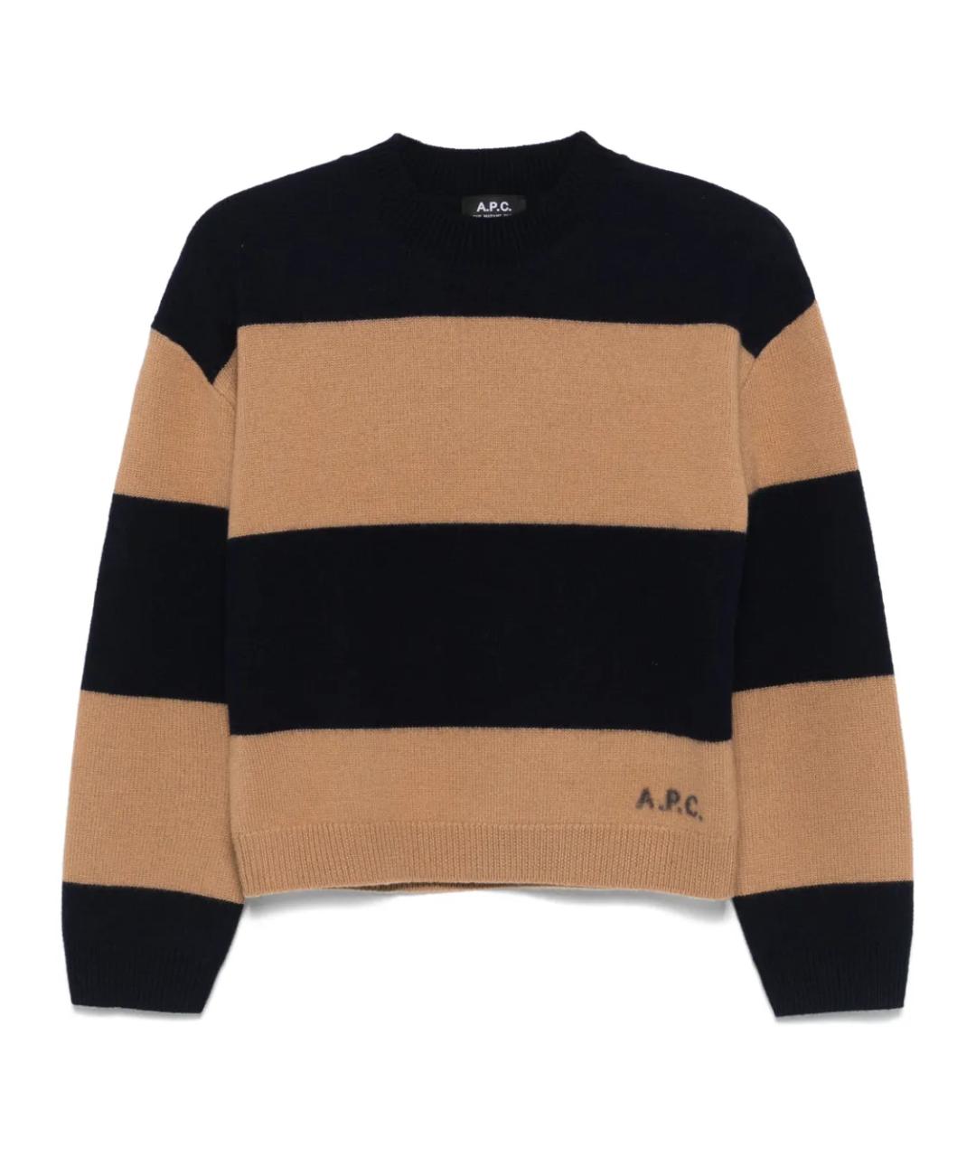 A.P.C. Черный шерстяной джемпер / свитер, фото 1