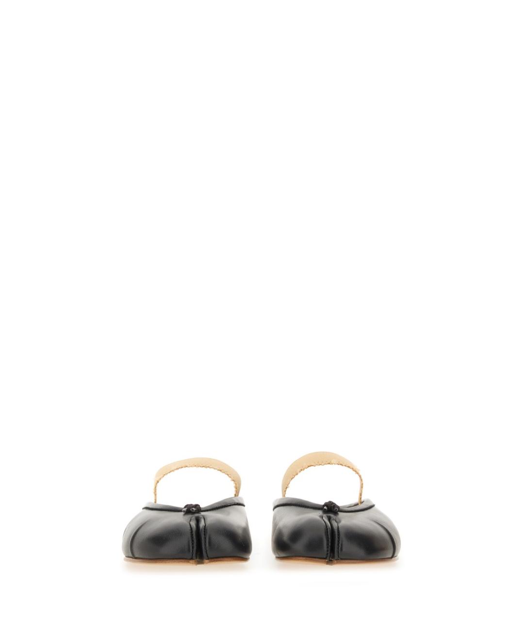 MAISON MARGIELA Черные кожаные мюли, фото 4