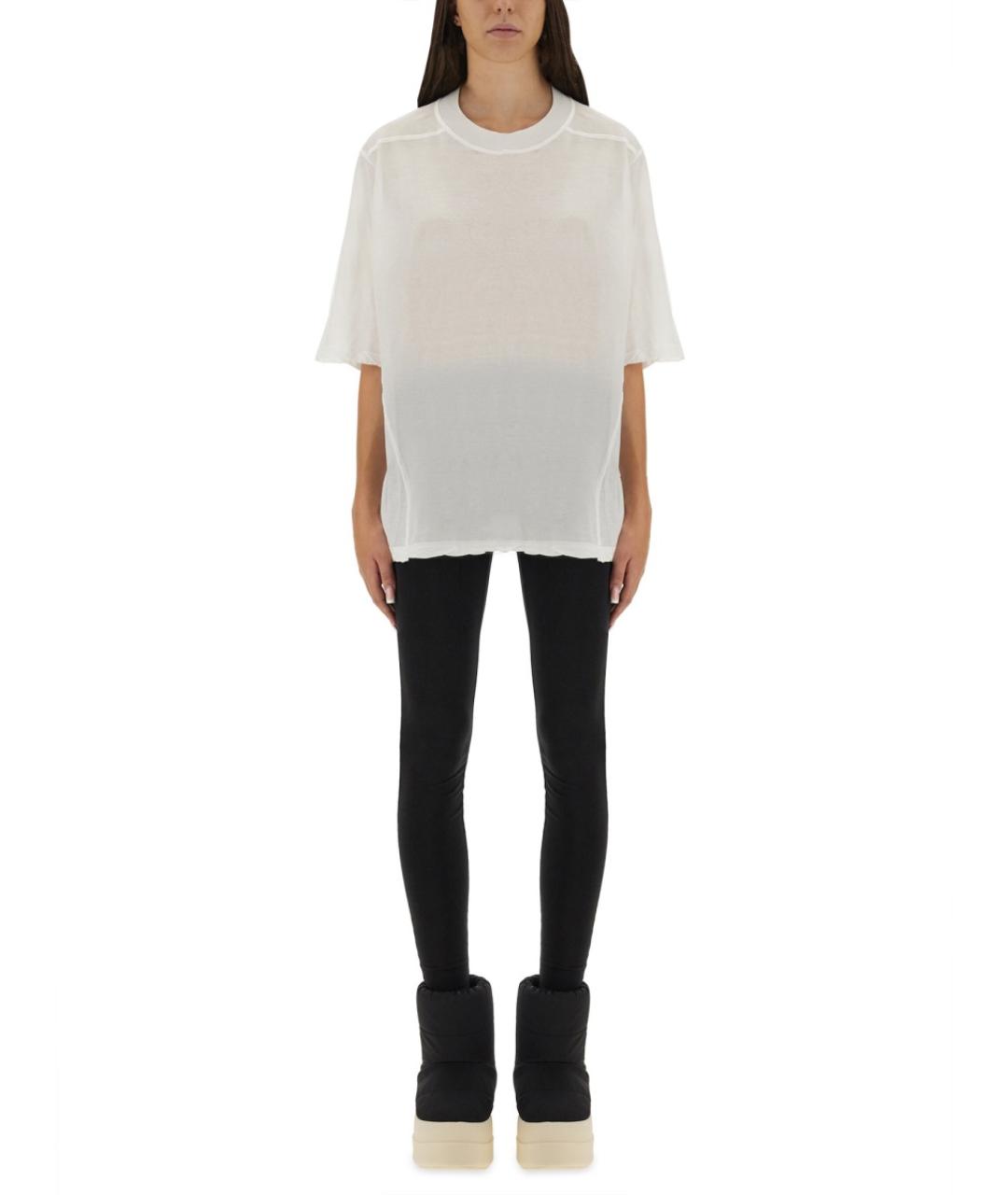 RICK OWENS DRKSHDW Белая хлопковая футболка, фото 5
