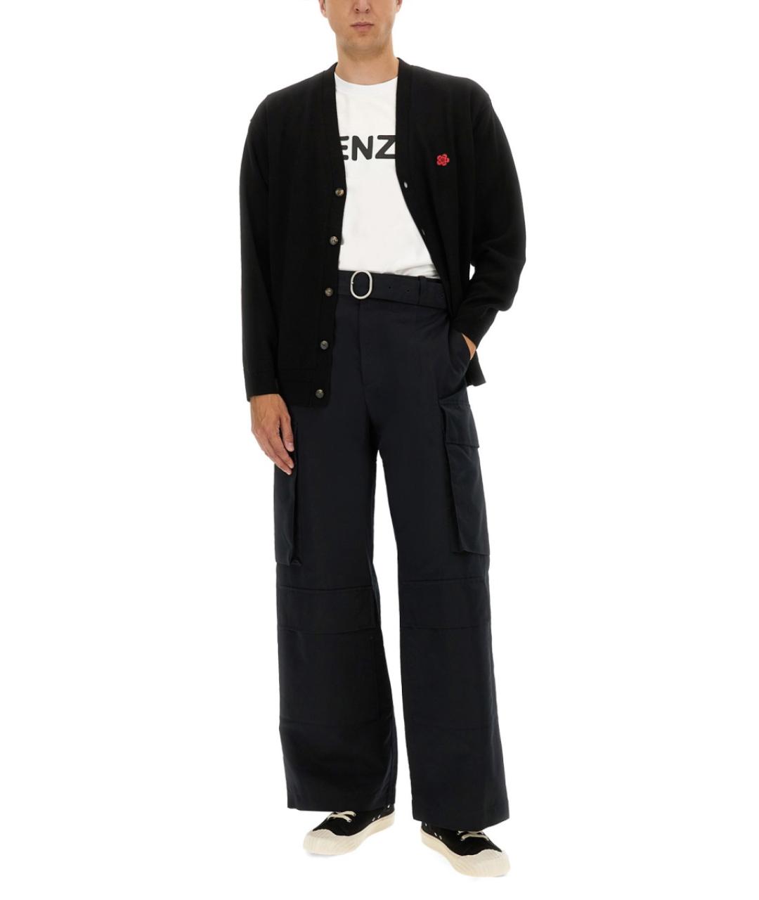 KENZO Черный шерстяной кардиган, фото 3