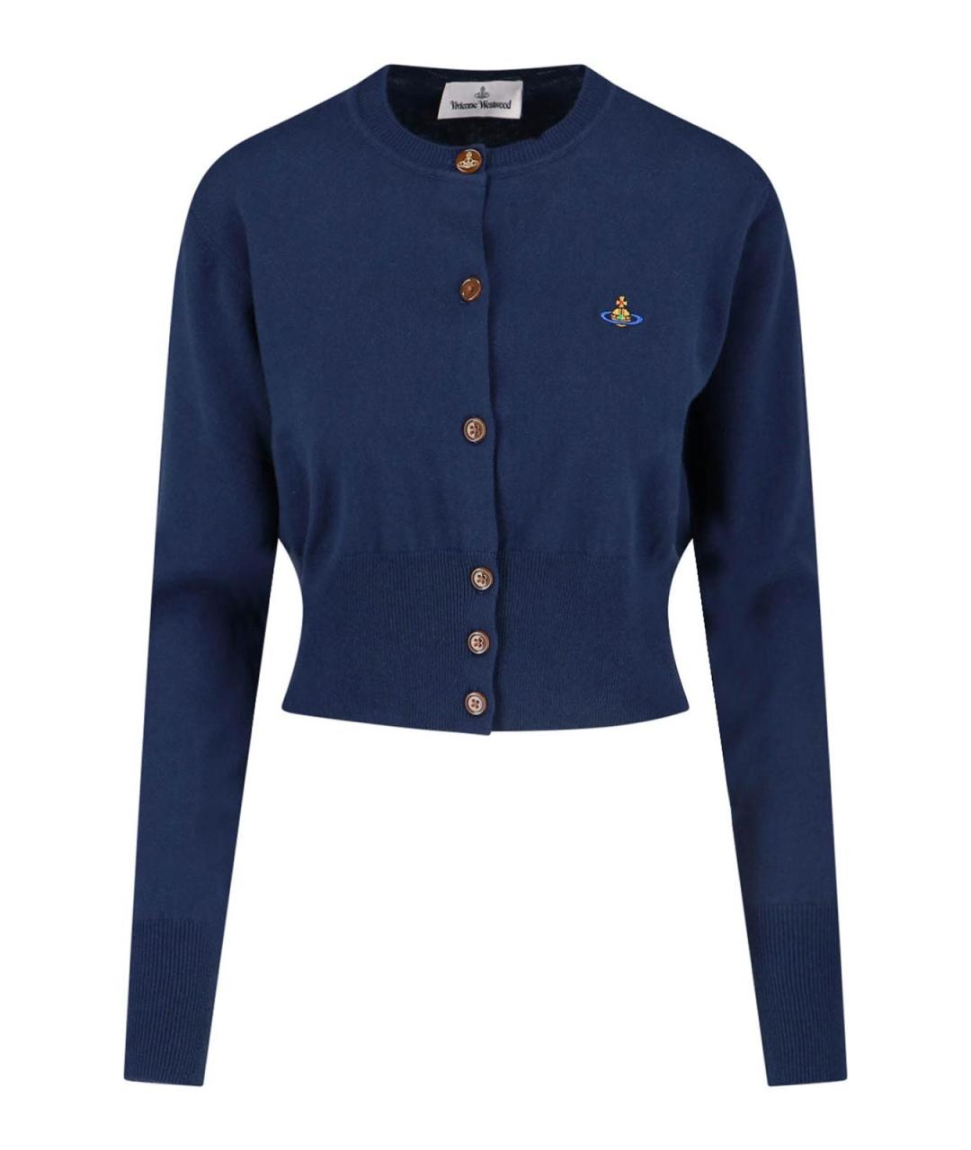 VIVIENNE WESTWOOD Синий хлопковый кардиган, фото 1