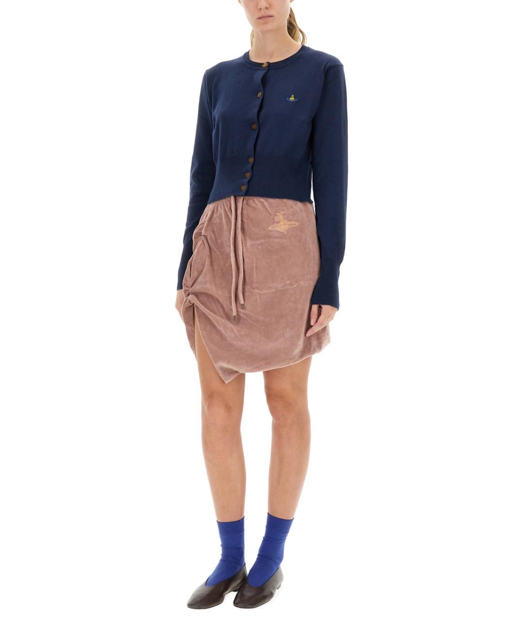 VIVIENNE WESTWOOD Синий хлопковый кардиган, фото 3