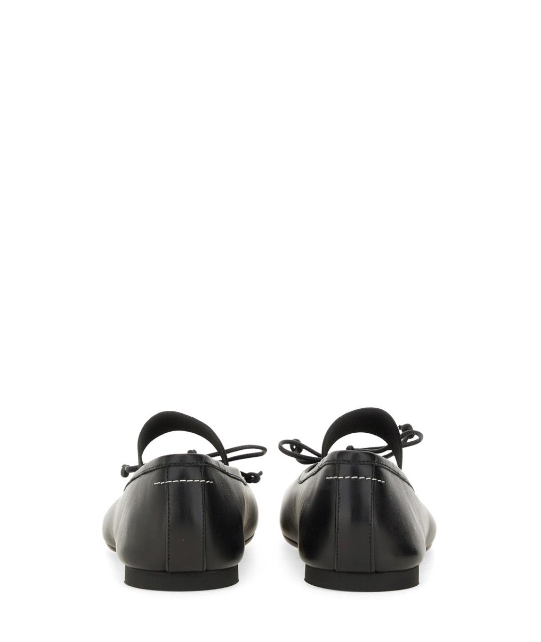 MM6 MAISON MARGIELA Черные кожаные балетки, фото 3