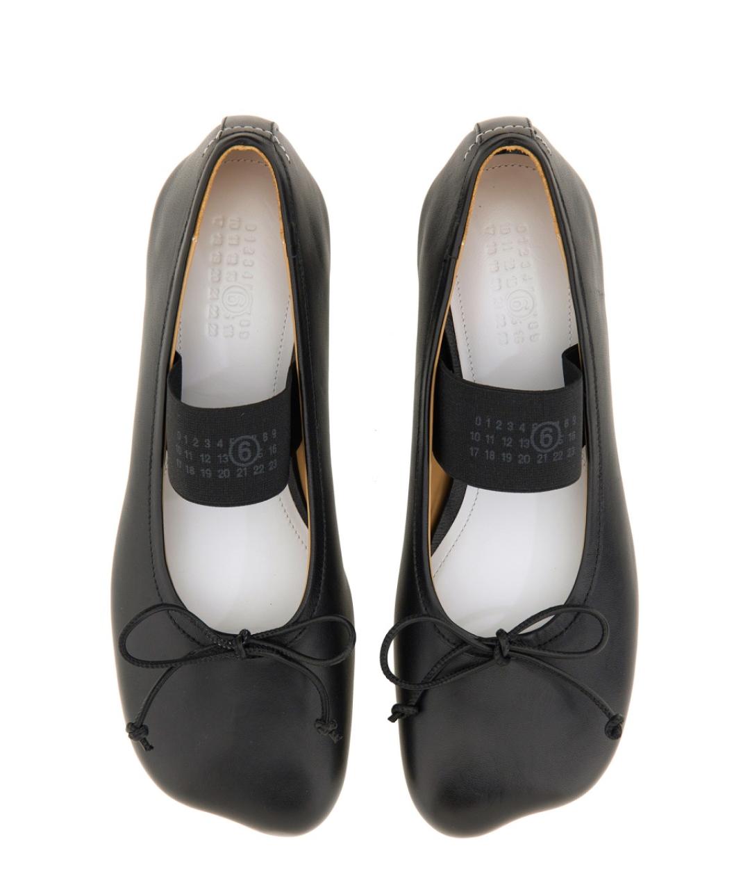 MM6 MAISON MARGIELA Черные кожаные балетки, фото 6