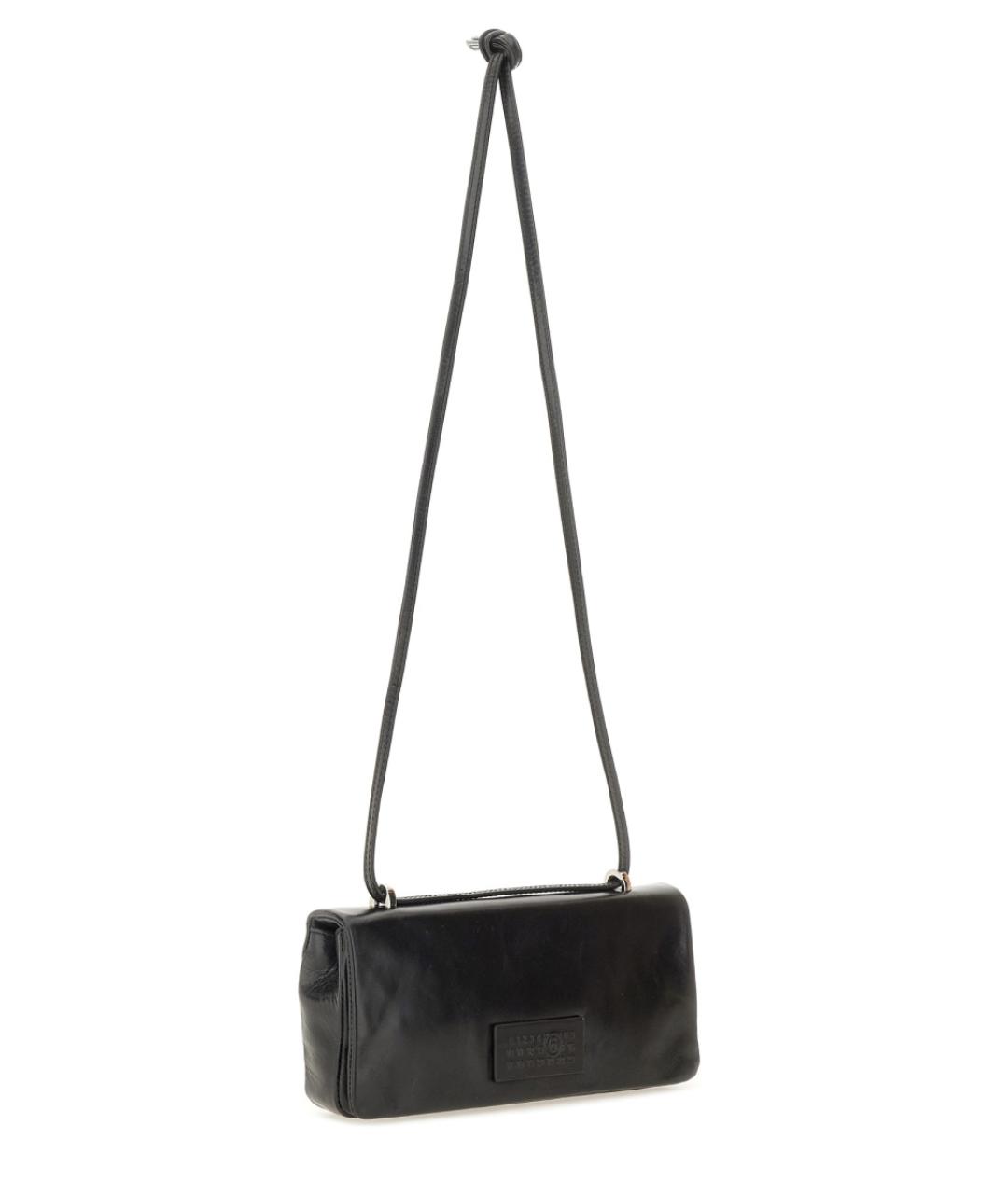 MM6 MAISON MARGIELA Черная кожаная сумка через плечо, фото 3