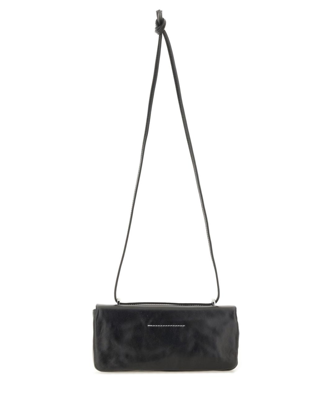 MM6 MAISON MARGIELA Черная кожаная сумка через плечо, фото 2