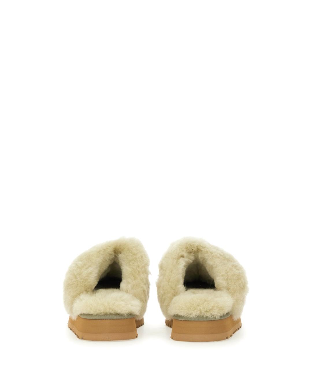 UGG AUSTRALIA Зеленые кожаные шлепанцы, фото 3