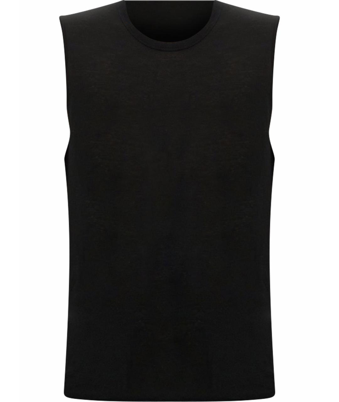 RICK OWENS Черная хлопковая майка, фото 1