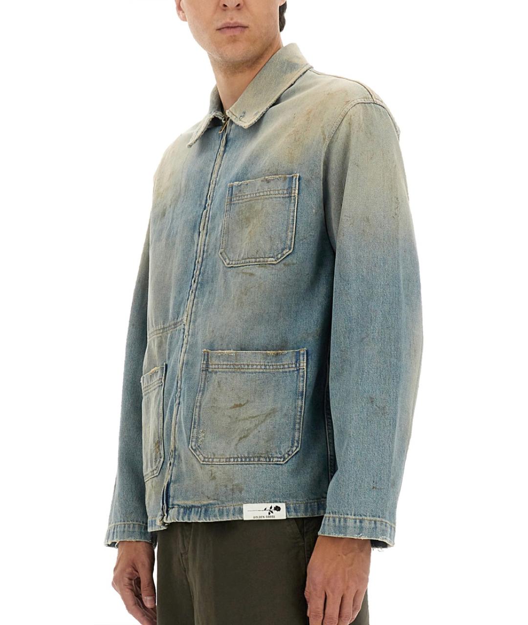 GOLDEN GOOSE DELUXE BRAND Синяя хлопковая куртка, фото 5