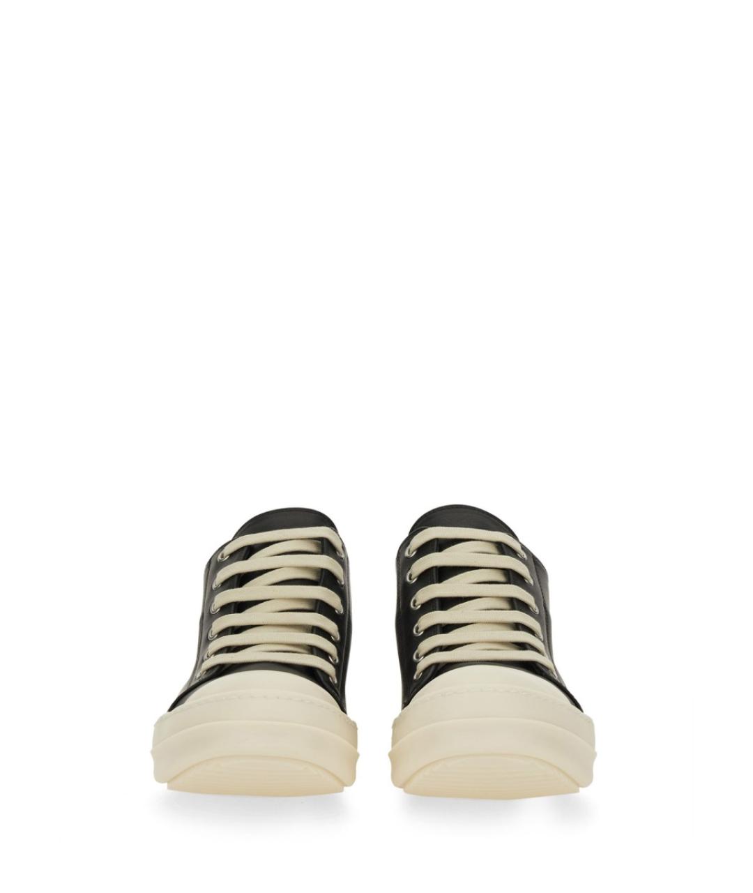 RICK OWENS Черные кожаные кеды, фото 6