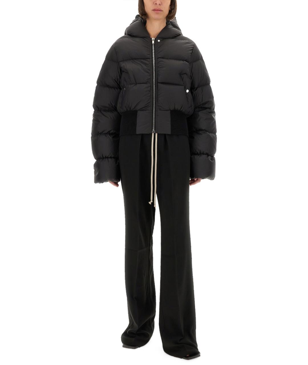 RICK OWENS Черные вискозные прямые брюки, фото 3