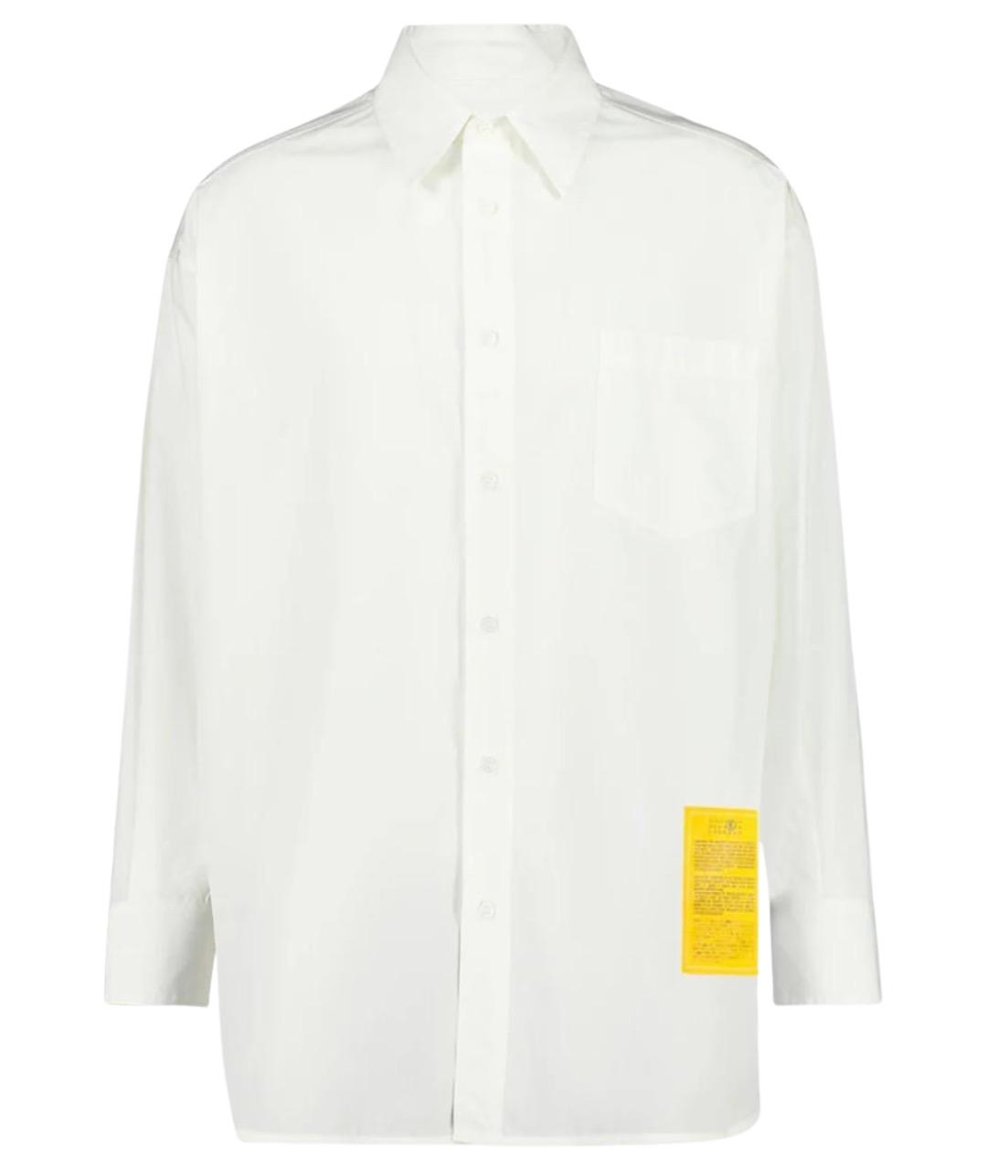 MM6 MAISON MARGIELA Белая хлопковая кэжуал рубашка, фото 1