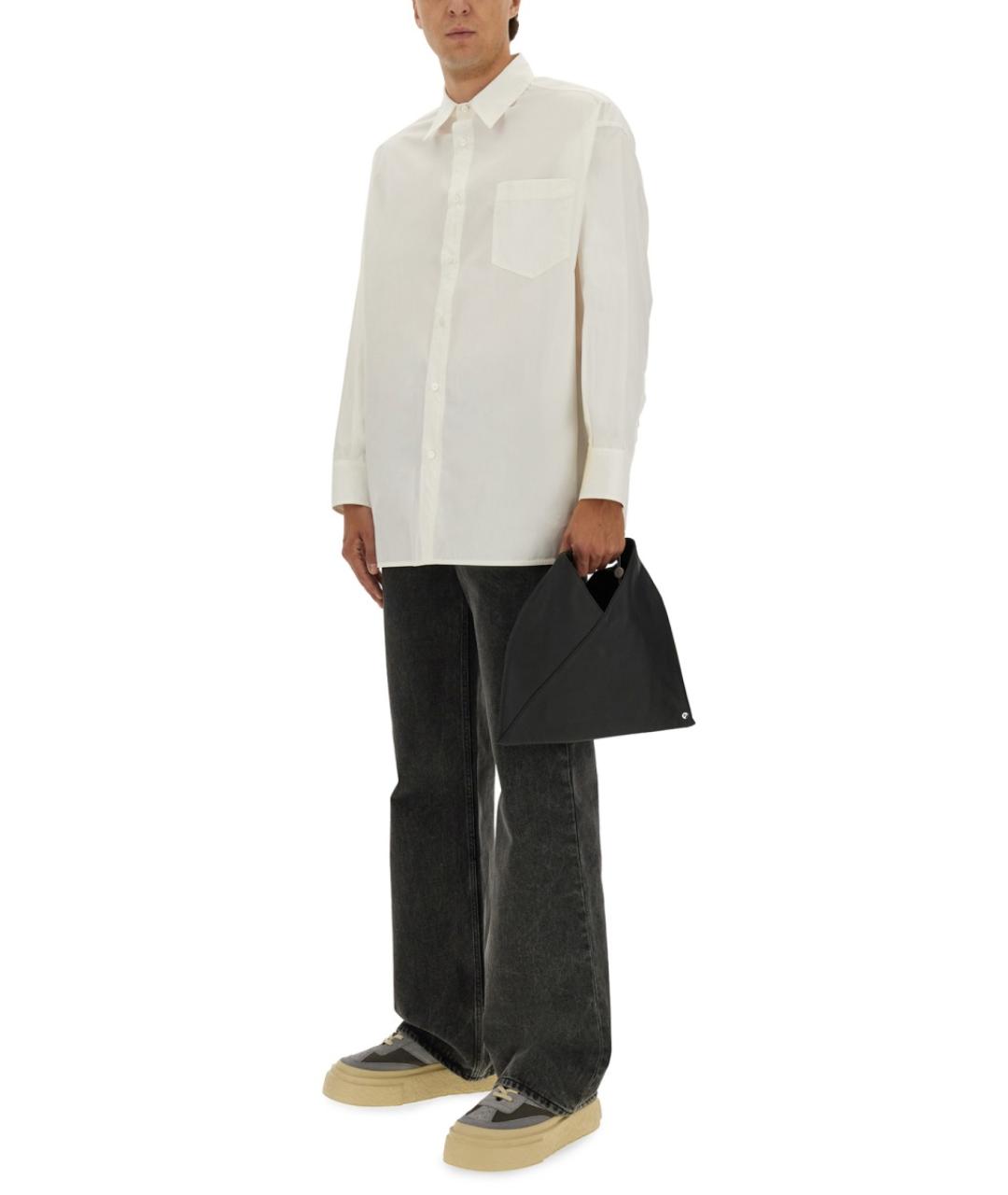 MM6 MAISON MARGIELA Белая хлопковая кэжуал рубашка, фото 3