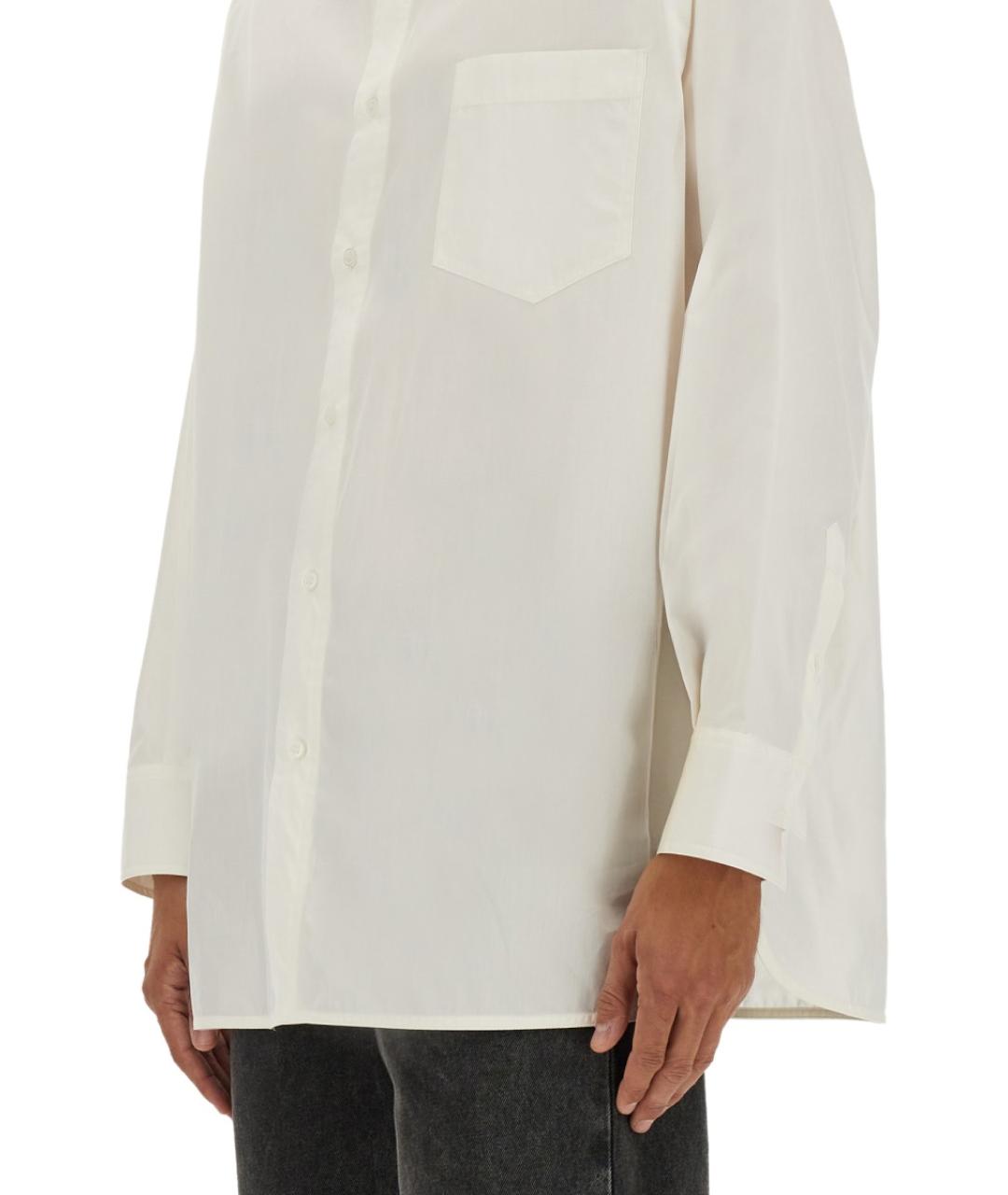 MM6 MAISON MARGIELA Белая хлопковая кэжуал рубашка, фото 5