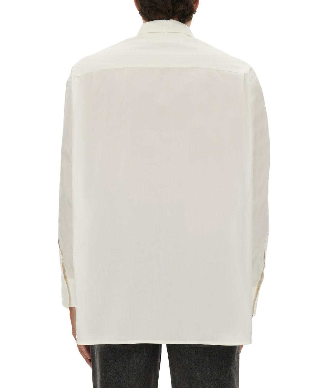 MM6 MAISON MARGIELA Белая хлопковая кэжуал рубашка, фото 4