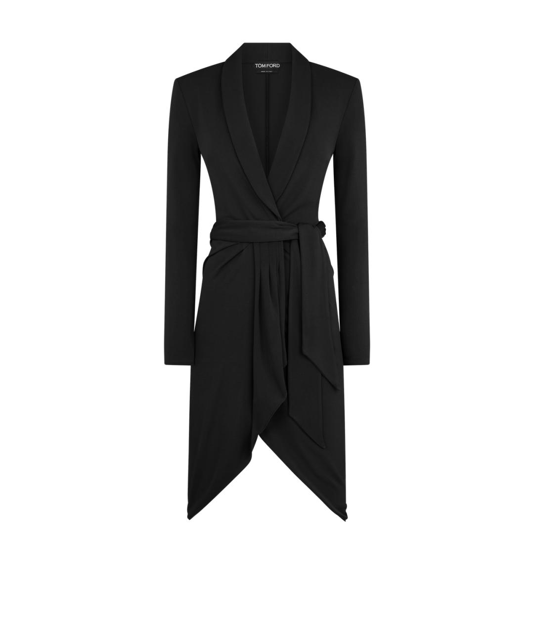 TOM FORD Черное вискозное повседневное платье, фото 1