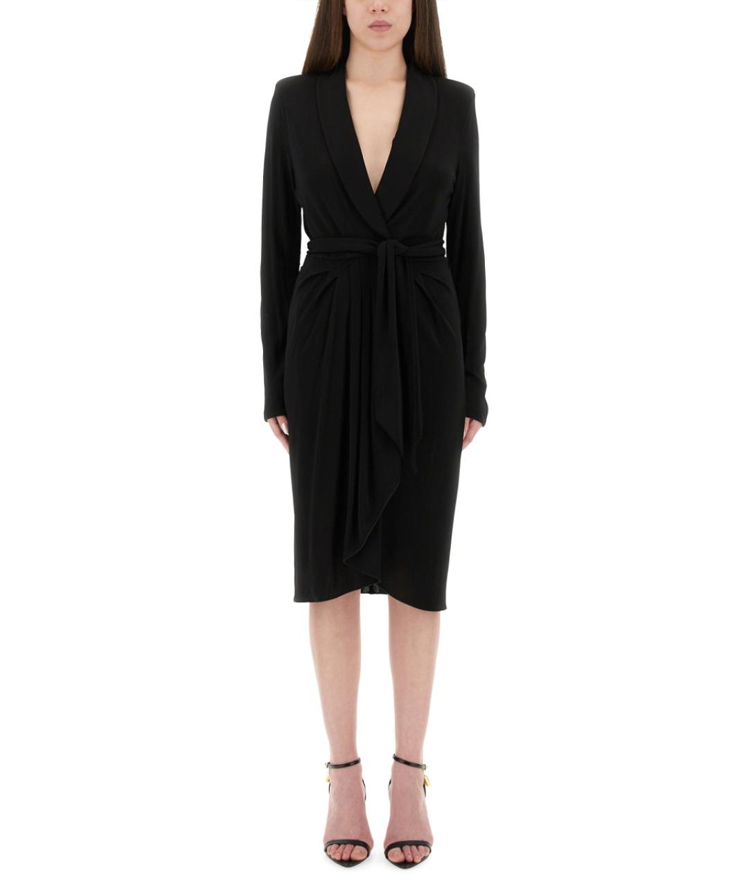 TOM FORD Черное вискозное повседневное платье, фото 2
