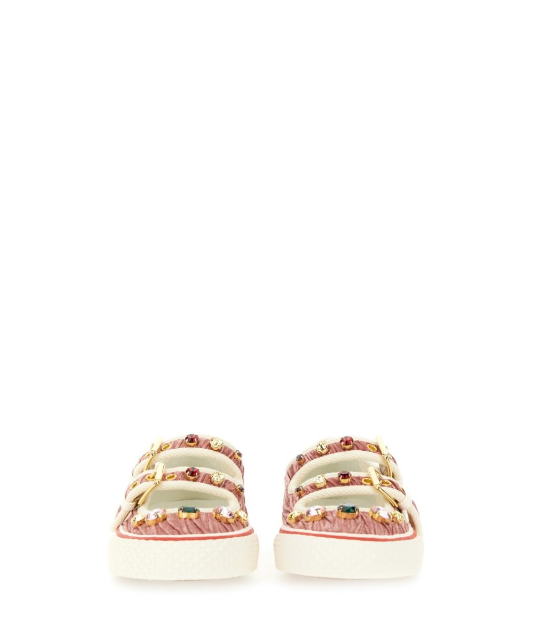 VALENTINO Розовые синтетические босоножки, фото 4