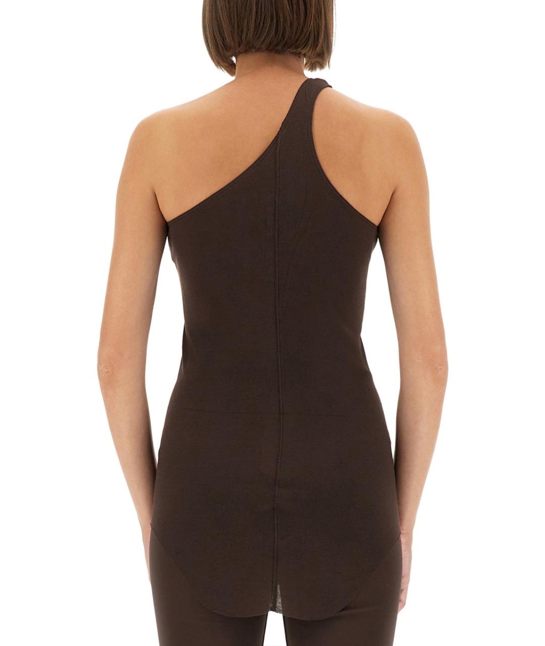 RICK OWENS Коричневая вискозная блузы, фото 4