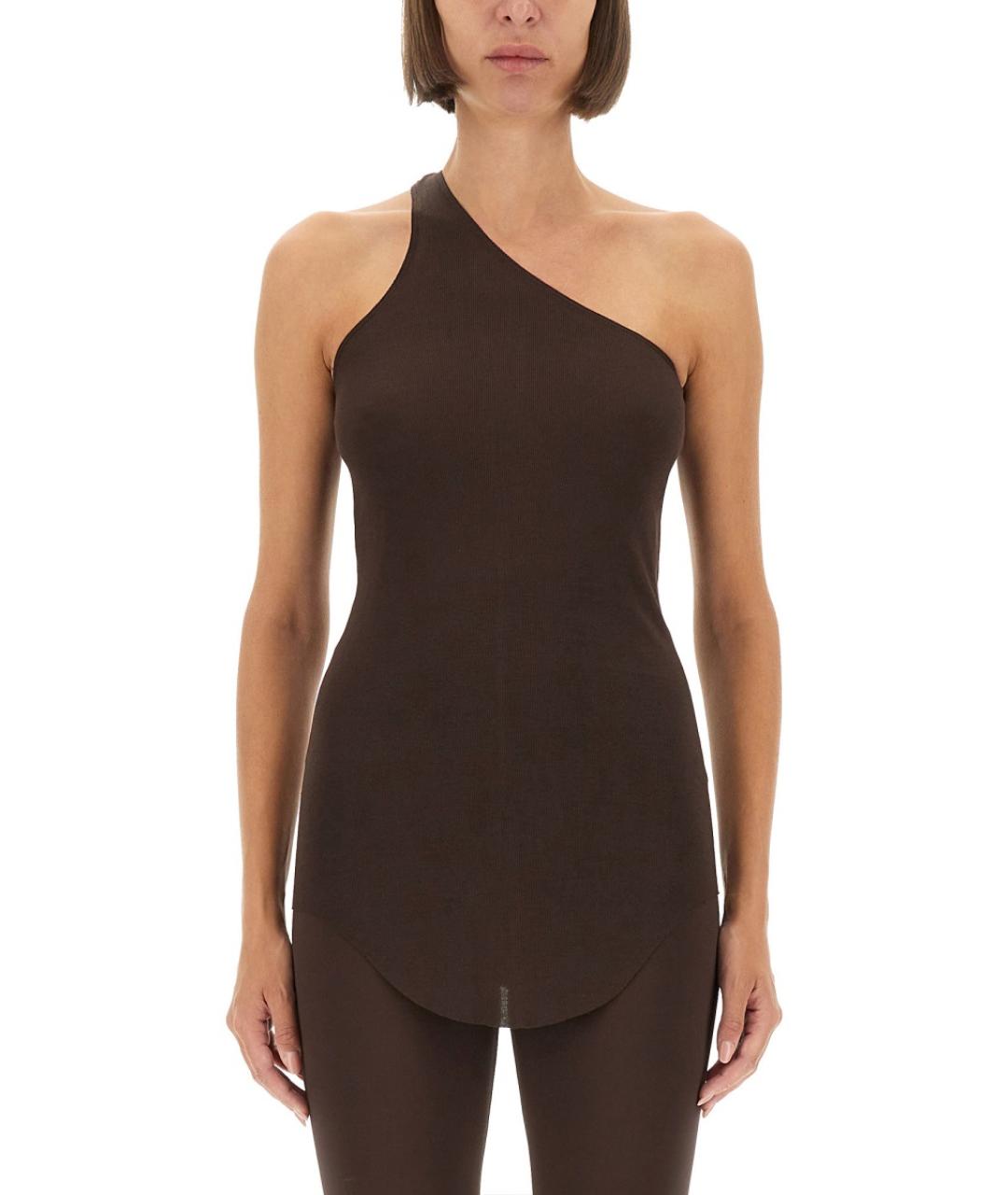 RICK OWENS Коричневая вискозная блузы, фото 2