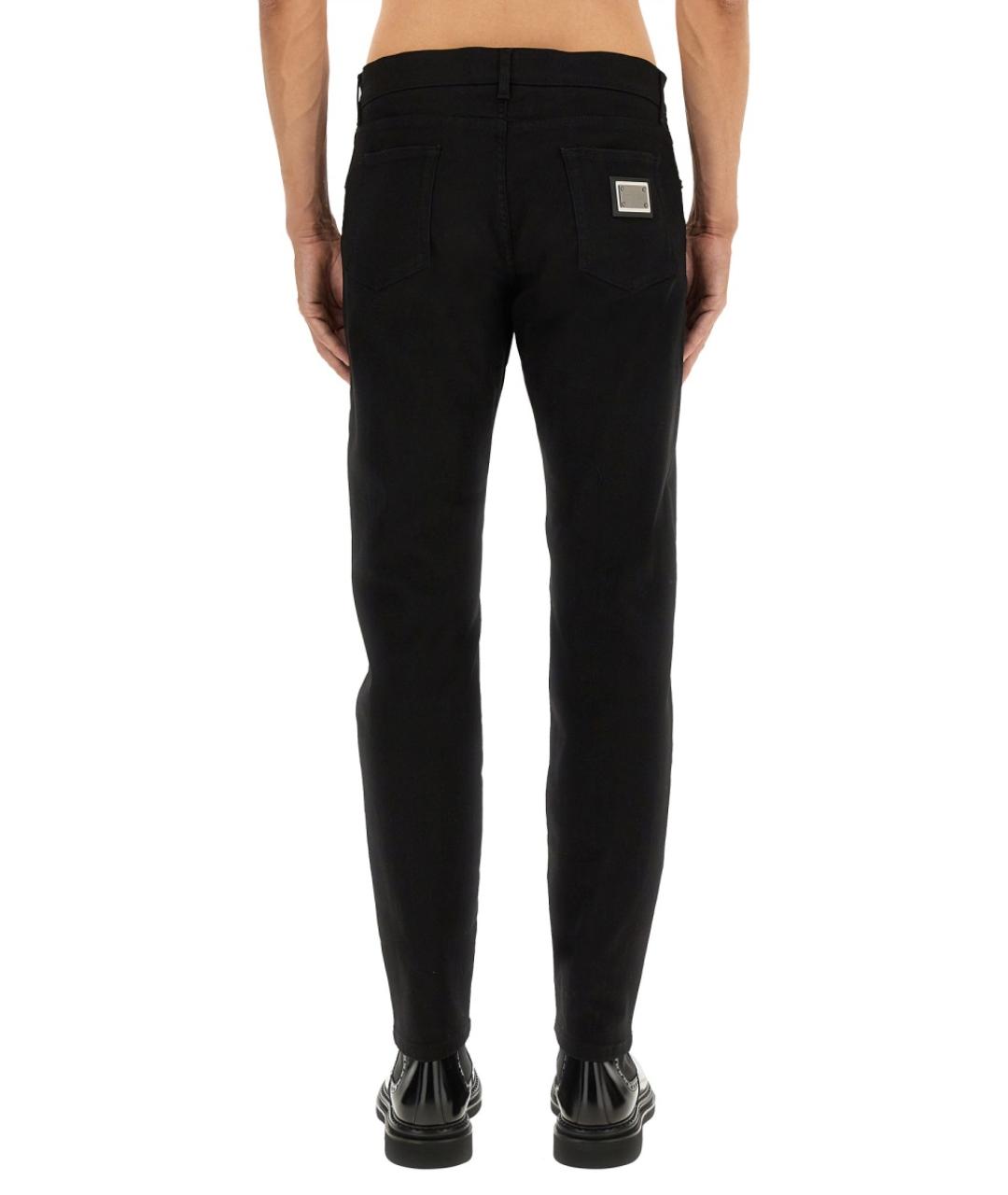 DOLCE&GABBANA Черные хлопковые джинсы скинни, фото 2