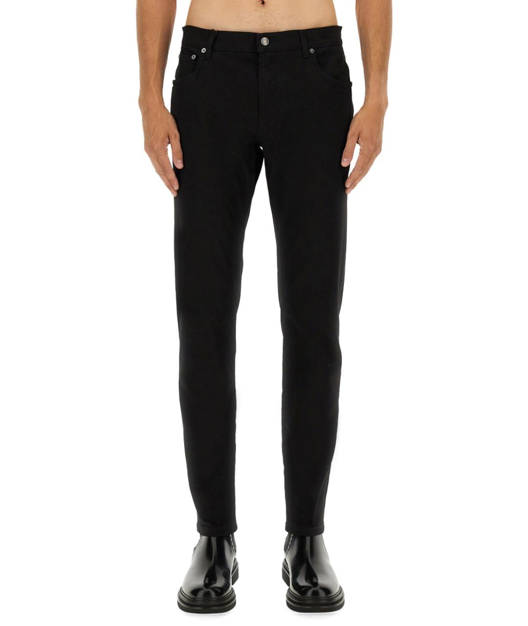 DOLCE&GABBANA Черные хлопковые джинсы скинни, фото 4