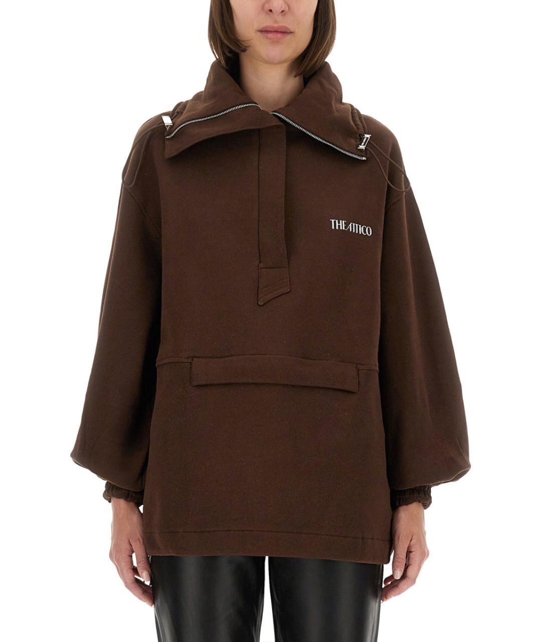 THE ATTICO Коричневая куртка, фото 2