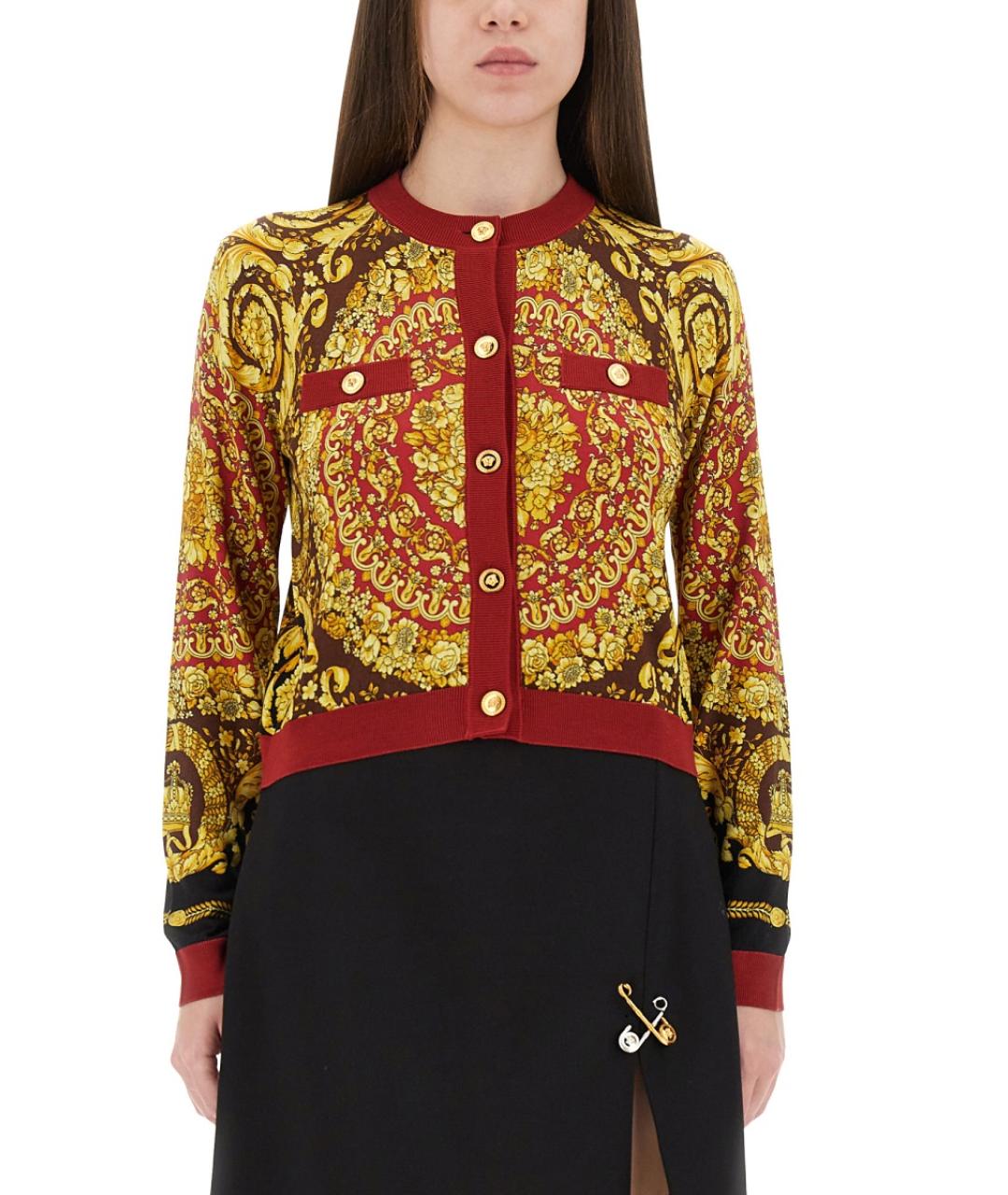 VERSACE Мульти шелковый кардиган, фото 2
