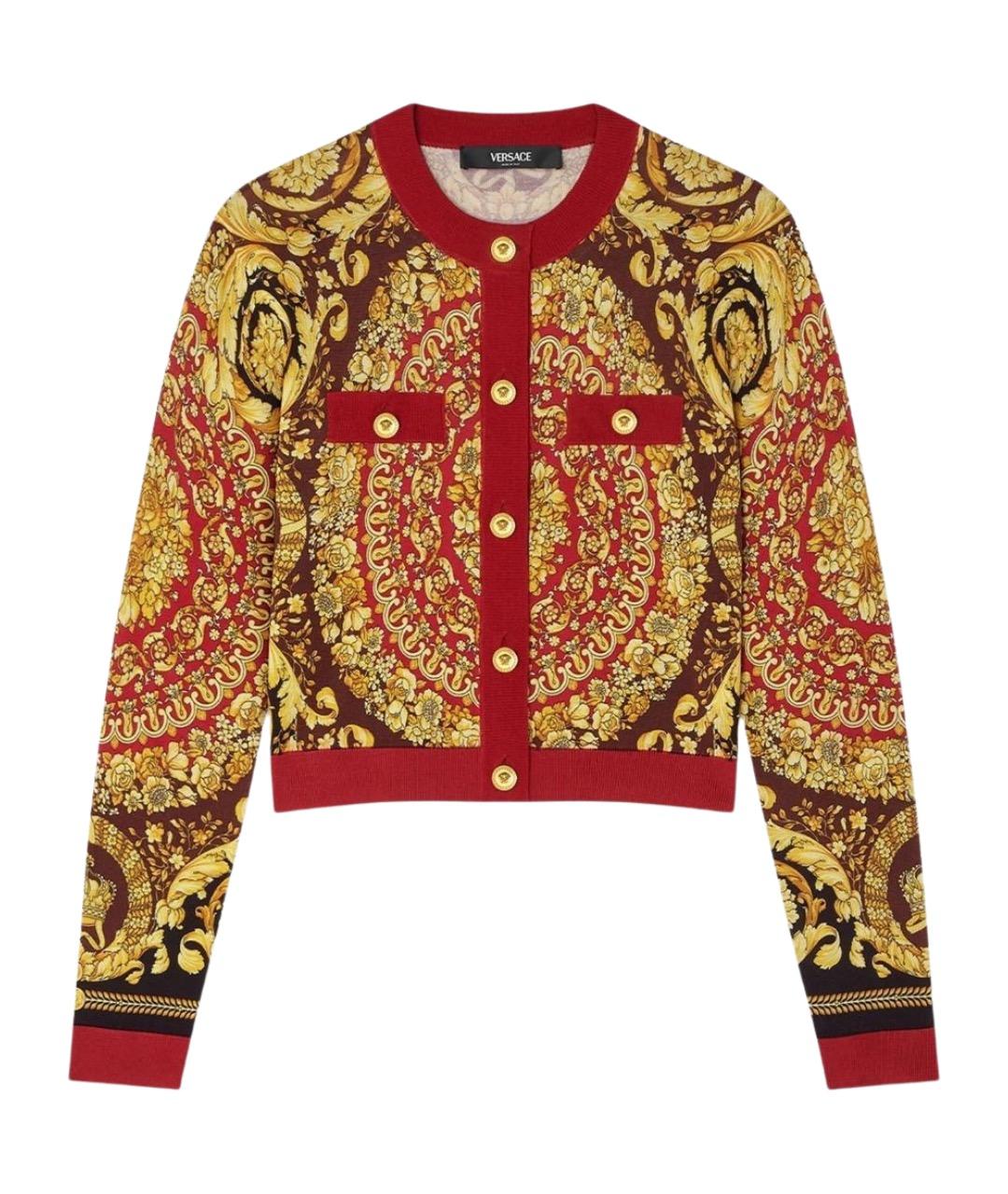 VERSACE Мульти шелковый кардиган, фото 1