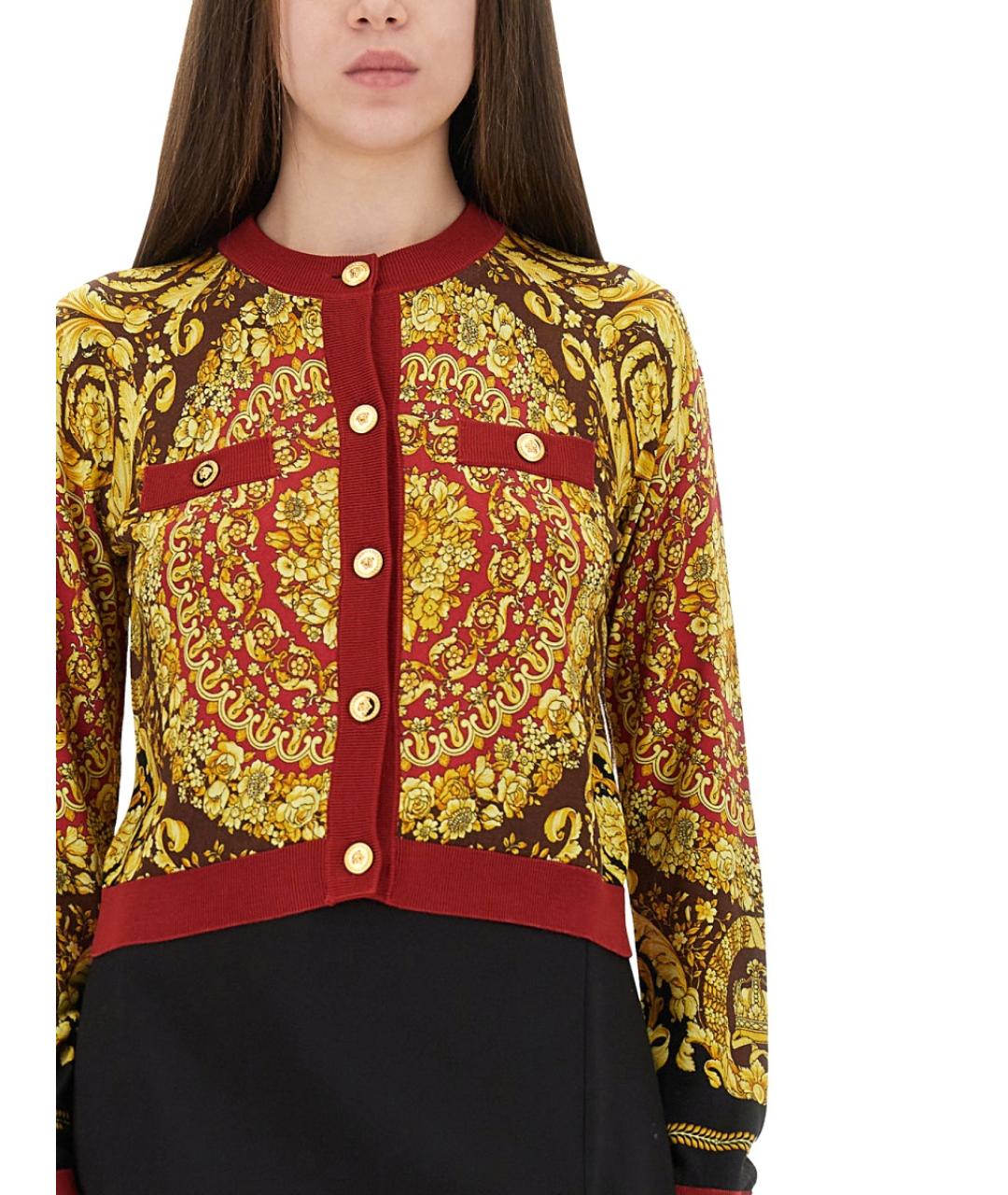 VERSACE Мульти шелковый кардиган, фото 5