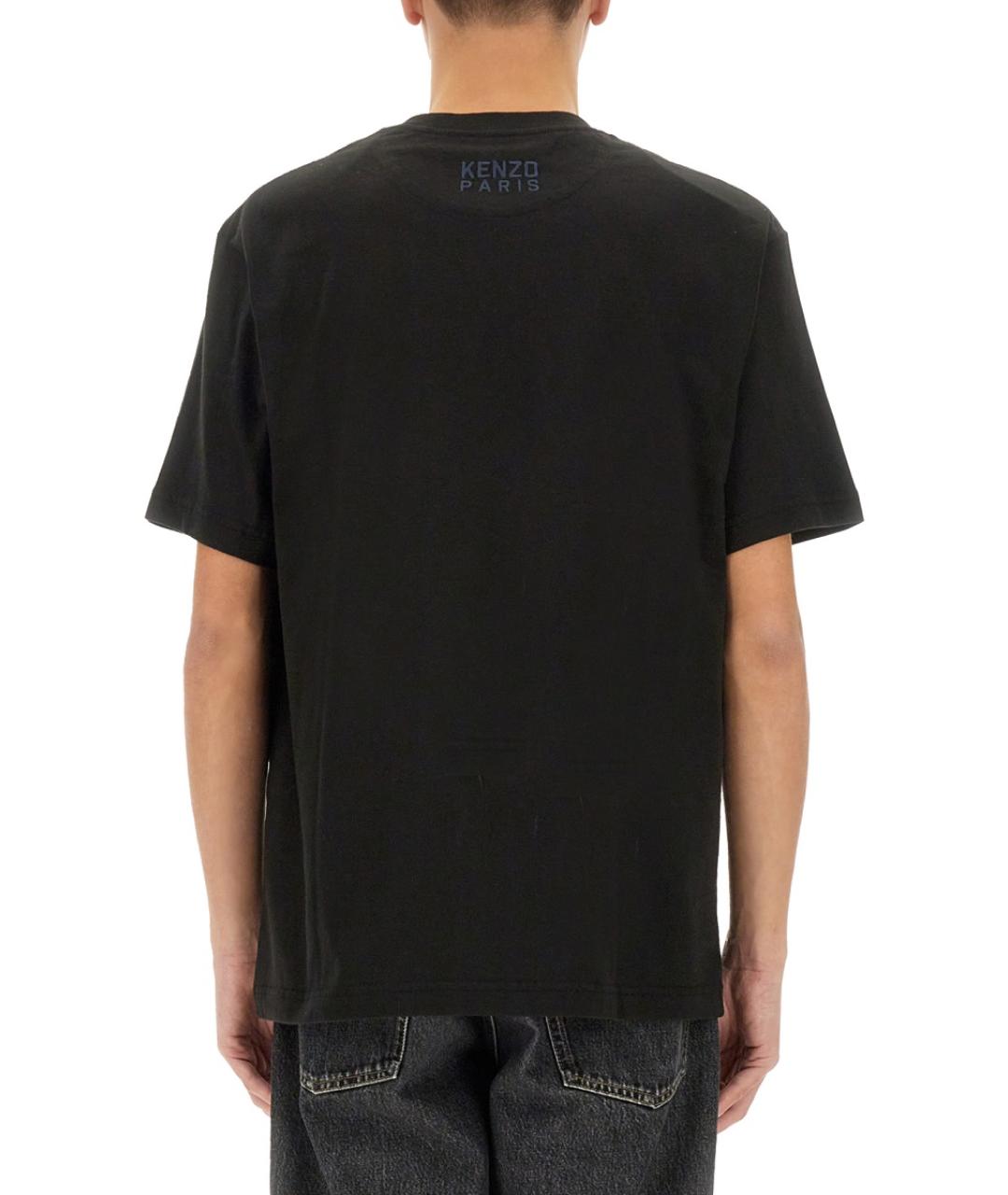 KENZO Черная хлопковая футболка, фото 4