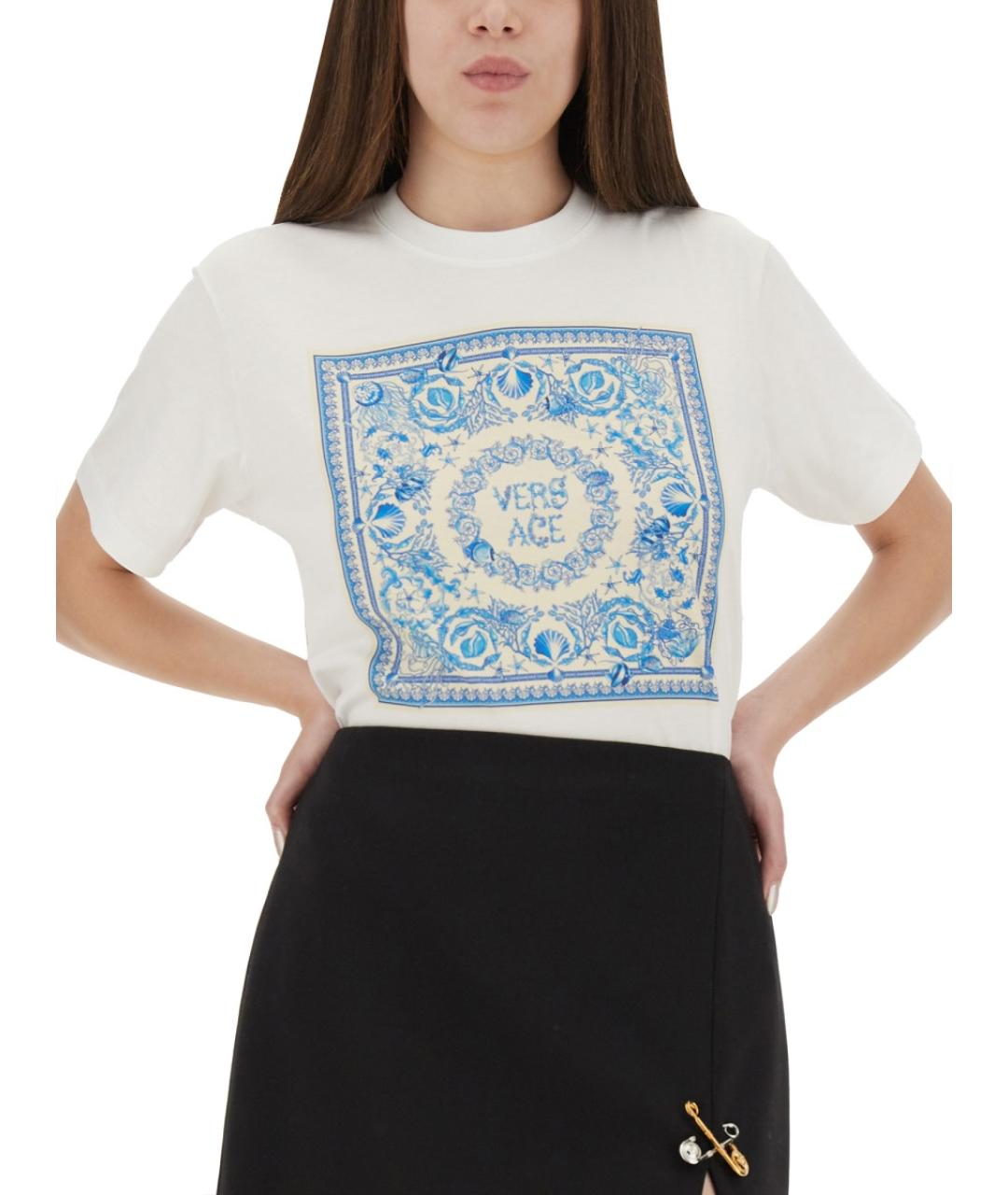 VERSACE Мульти хлопковая футболка, фото 4