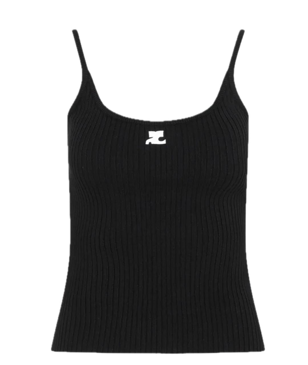 COURREGES Черная вискозная блузы, фото 1