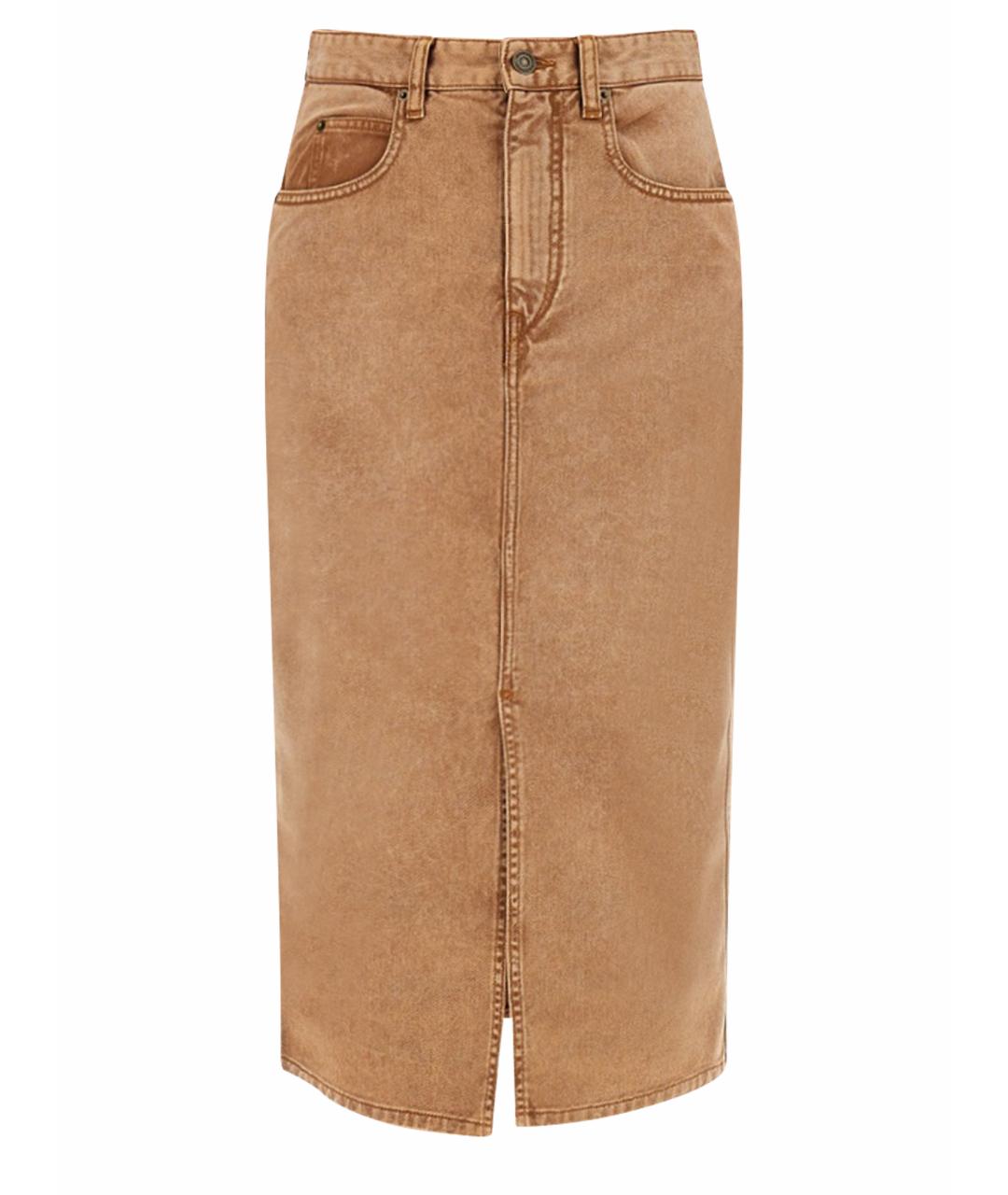 ISABEL MARANT Коричневые хлопко-лиоцелловые прямые джинсы, фото 1