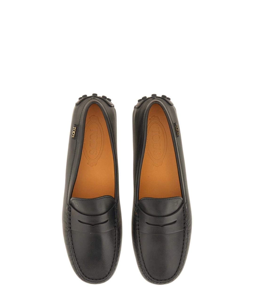 TOD'S Черные кожаные лоферы, фото 5