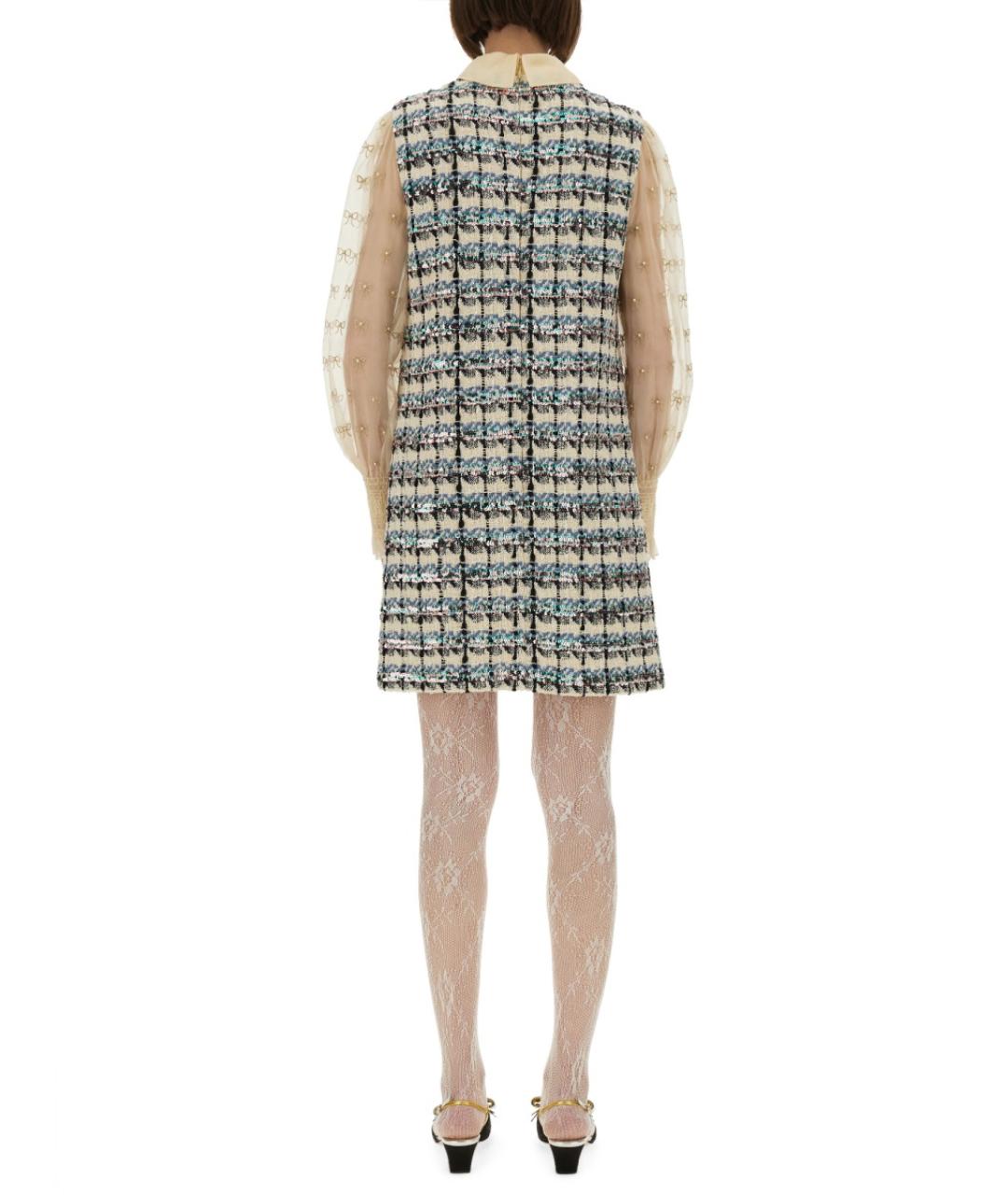 VALENTINO Мульти твидовое повседневное платье, фото 4