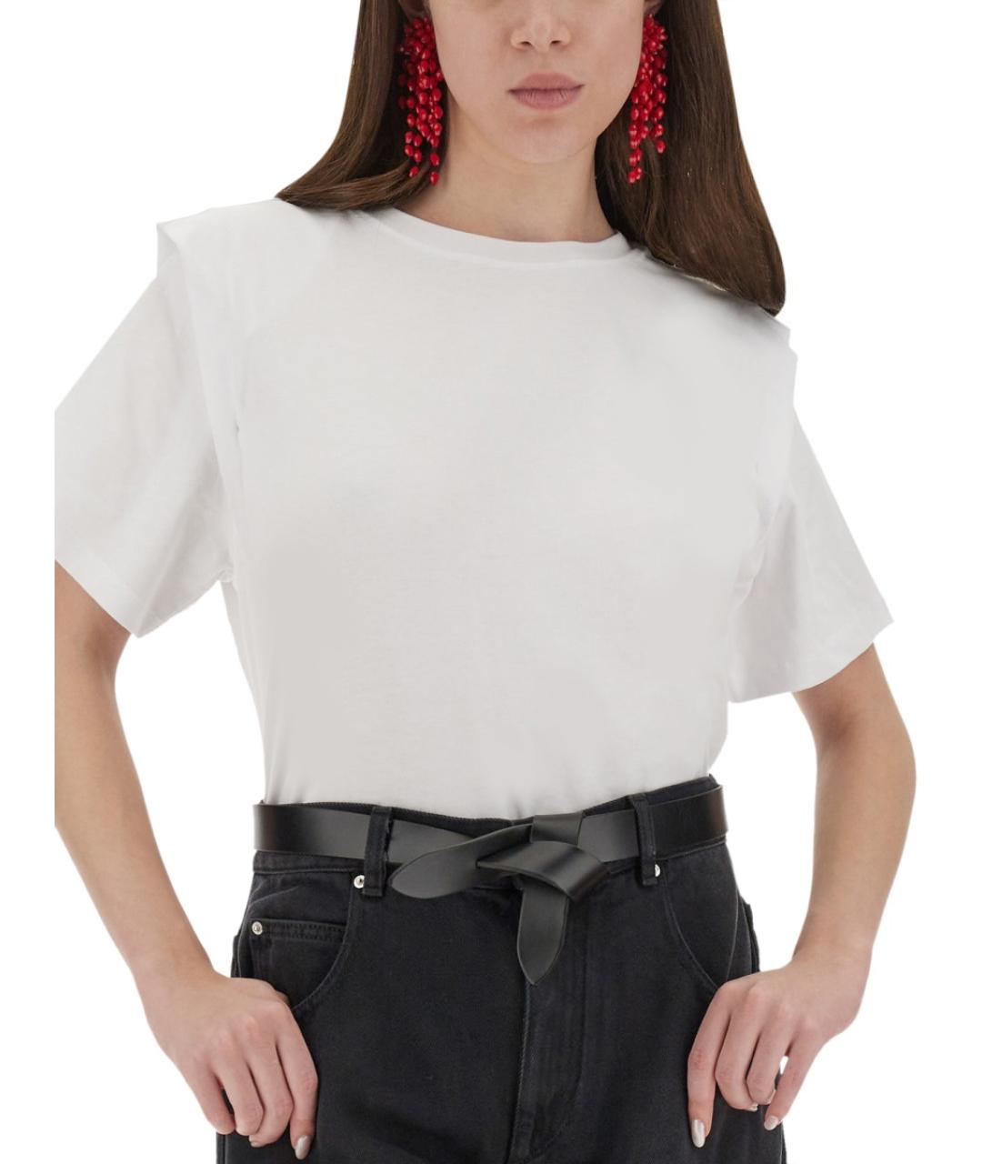 ISABEL MARANT Белая хлопковая футболка, фото 4