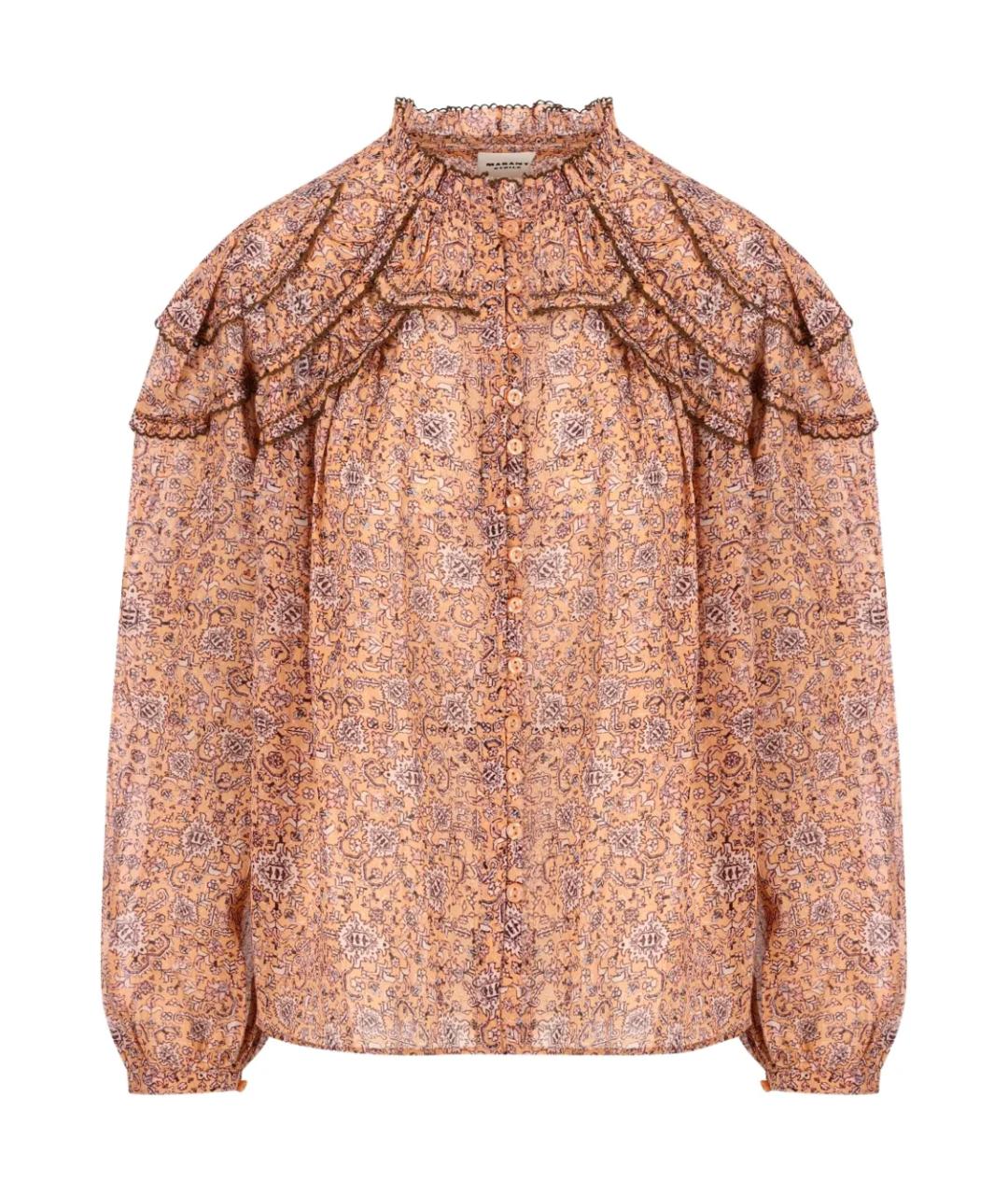 ISABEL MARANT ETOILE Оранжевая хлопковая рубашка, фото 1