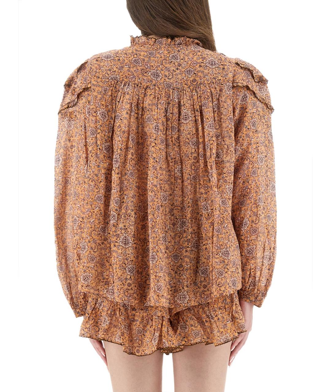 ISABEL MARANT ETOILE Оранжевая хлопковая рубашка, фото 4